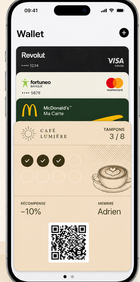 Carte Lamina Fidelity dans Apple Wallet